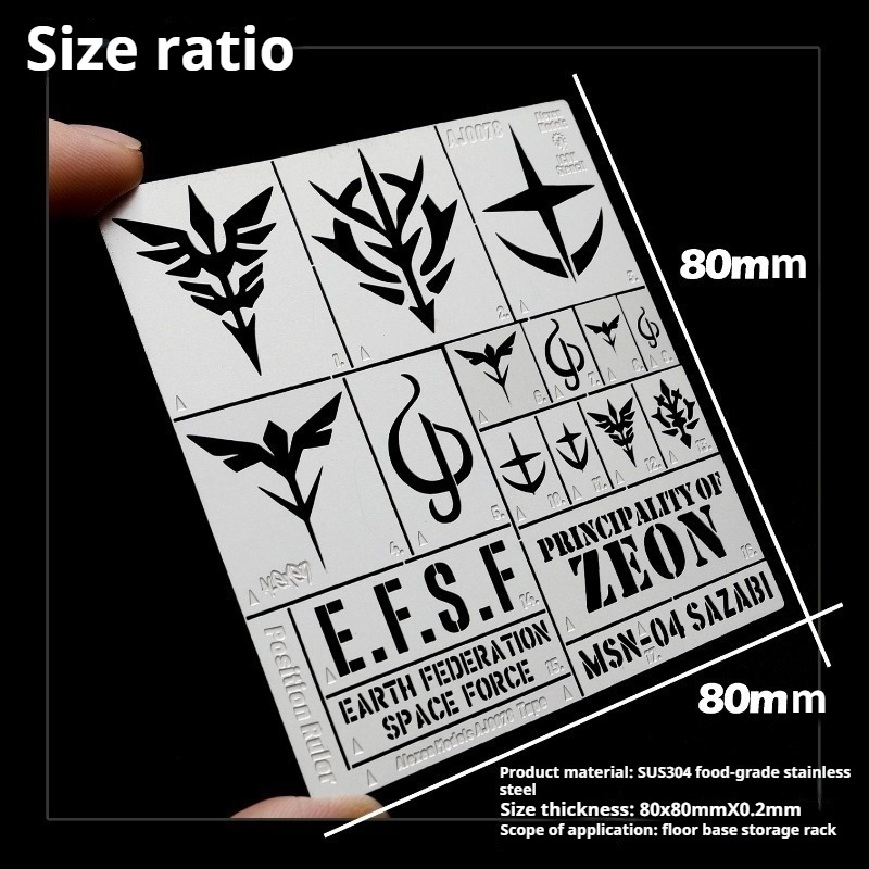 Gundam Model Mg - Alexen AJ0078 Stainless Steel Airbrush Stencil