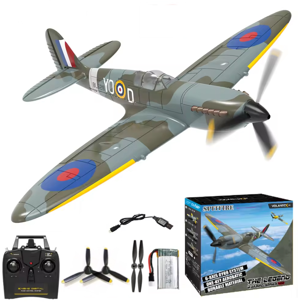 Model Kit Spitfire - Volantex Classic WWII Series Aircraft Model,