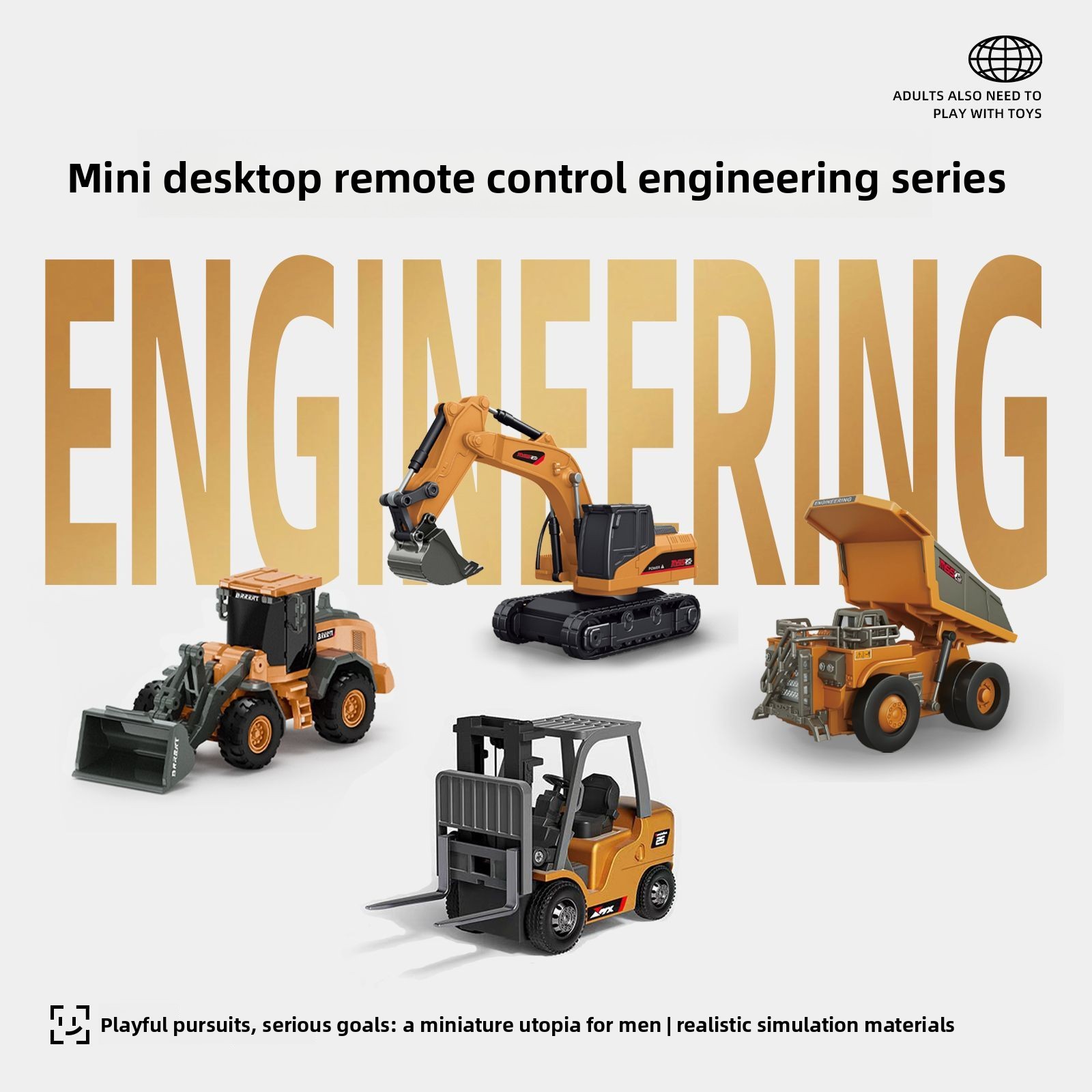 1:64 Metal RC Engineering Car  - Model Kit Excavator review and price