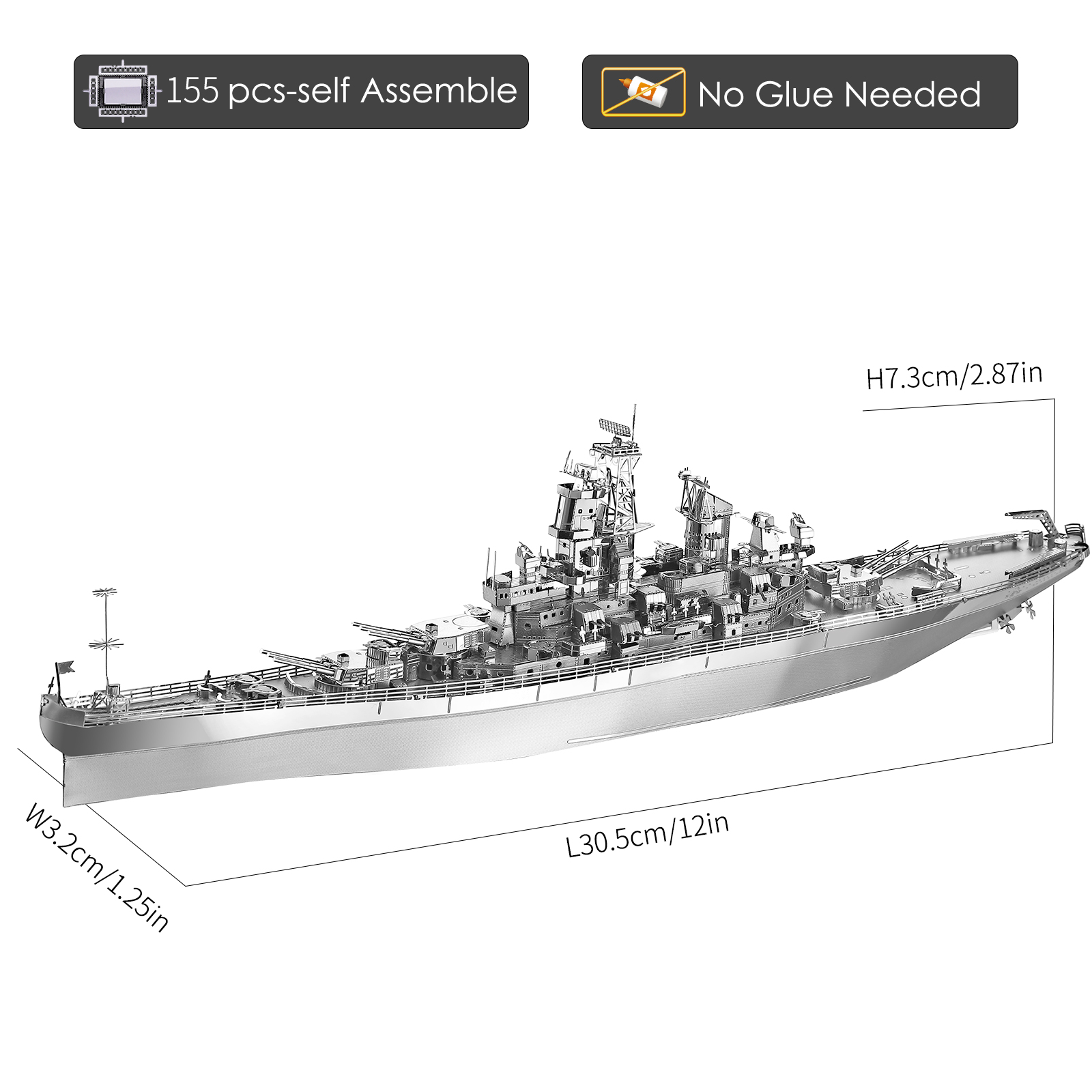 Piececool 3D Model Kits Metal  - Model Kit Uss Missouri review and price